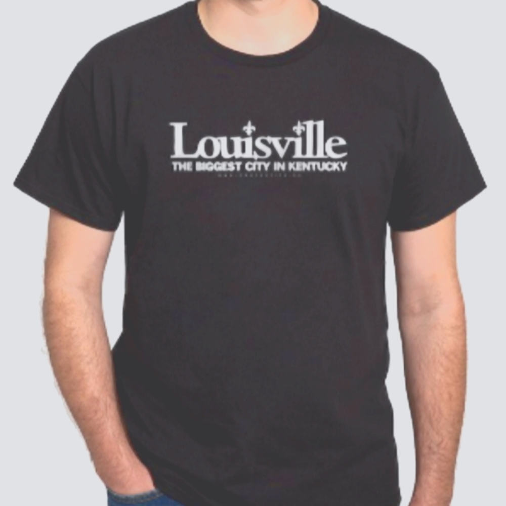 Louisville City Black Tee with Silver Graphic, Medium
